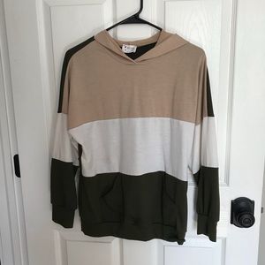 Color Block Lightweight Hoodie